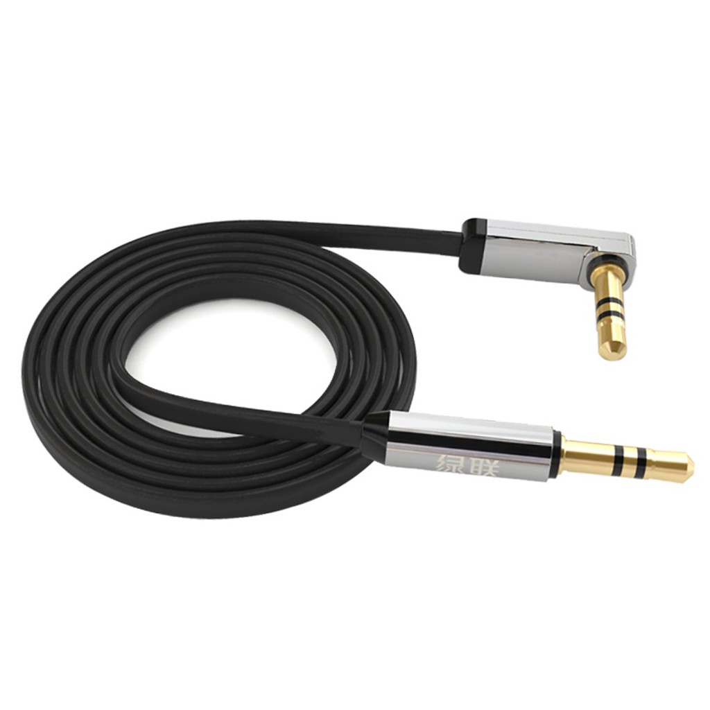 Cable Audio 3.5mm (M/M) Ugreen 10598 (dài 1.5M) Đầu Bẻ Góc 90 Độ