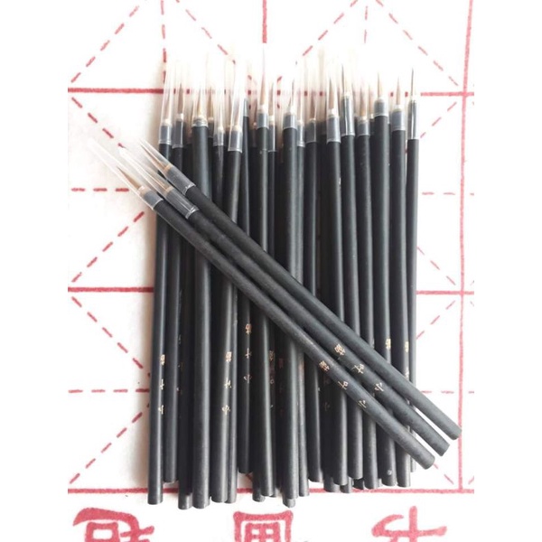 Bút tiểu cán tre lông sói