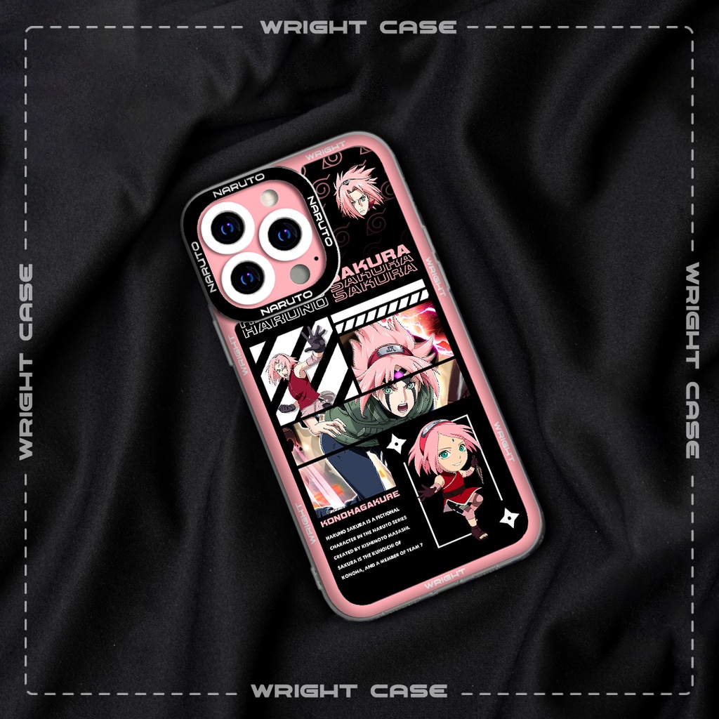 Ốp lưng iphone cạnh vuông Sakura 2 Naruto Anime 6plus/7/8/8plus/x/xs/11/12/pro/max/plus/promax