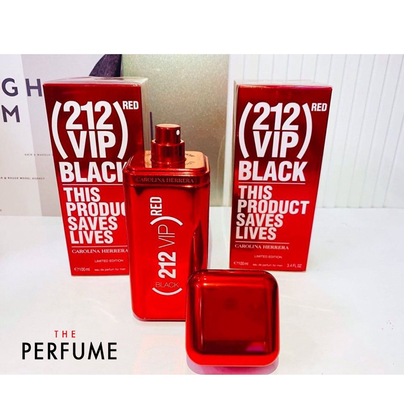 [FREE SHIP] Nước Hoa Nam Carolina Herrera 212 VIP Black Red 100ML chính hãng 100% (Limited). Siêu thơm trên 10h.