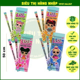Kẹo bông gòn marshmallow có nhân siêu dài L.O.L Surprise Thái Lan (vị dâu, cam, dưa lưới, việt quất)