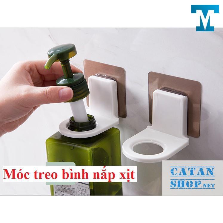 MÓC DÁN TƯỜNG TREO BÌNH NƯỚC RỬA TAY, DẦU GỘI, SỮA TẮM CÓ VÒI XỊT SIÊU CHẮC GD293-Mocbinhxit