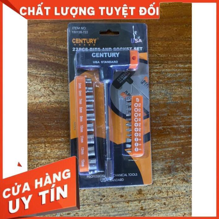 Bộ vặn vít đa năng và mở khẩu T SENTURY 21 món => chuyên vặn lắp các chi tiết ốc trong sửa chữa