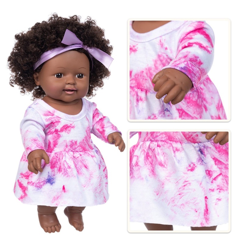 Búp Bê Em Bé Tóc Đen Đáng Yêu 12in 30cm