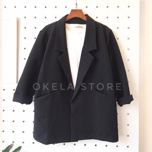 [HÀNG LOẠI 1] Áo vest blazer nữ màu đen một lớp style Korea trẻ trung thanh lịch (Thời trang công sở VIP) (Hàng y hình) | BigBuy360 - bigbuy360.vn