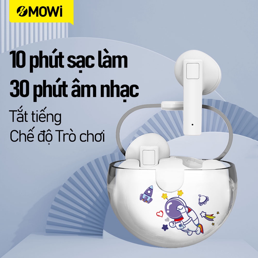 Tai nghe bluetooth Plextone Xmowi T2, độ trễ 45ms cực thấp, chơi game nghe nhạc hoàn hảo