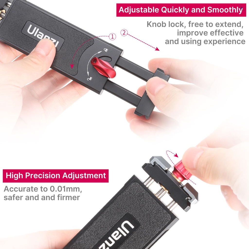 Kẹp Kim Loại Gắn Điện Thoại / Máy Tính Bảng Ulanzi U-PAD III 10cm - 23cm / 3.93in-9in Có Thể Điều Chỉnh Độ Rộng