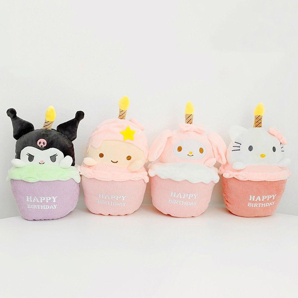 Thú Nhồi Bông Hình Chú Chó Yugui Kirby Mềm Mại Phát Nhạc Trang Trí Bánh Kem