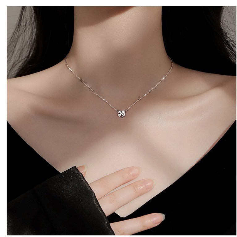 Dây chuyền cỏ 4 lá Bạc ý trang sức nữ xinh đẹp