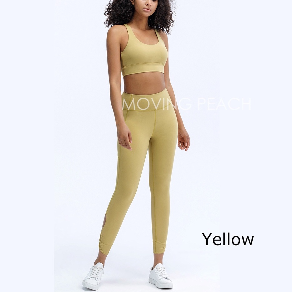 MOVING PEACH Women Sports sets Beauty-back Yoga bra with Leggings CBN+CLN