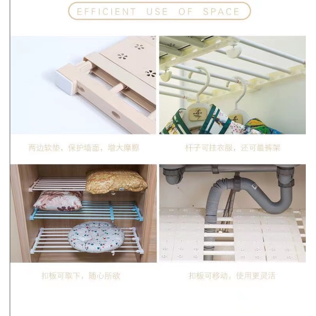 Kệ treo tủ đồ - chia ngăn tủ - nhà bếp - nhà tắm đa năng siêu tiện lợi ( nhiều size )