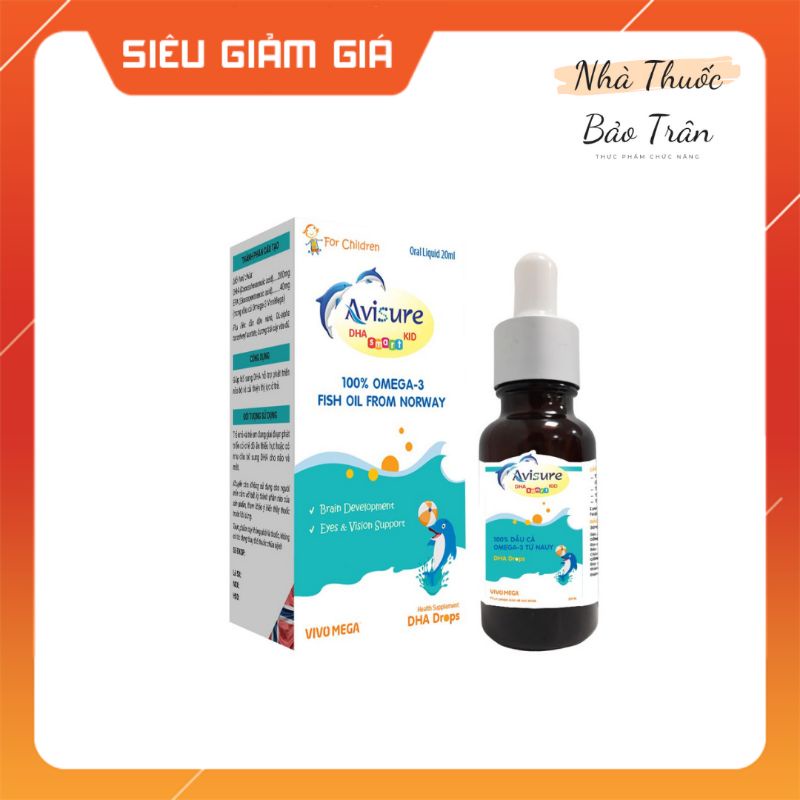 Avisure DHA Smart Kid - Giúp bổ sung DHA. Hỗ trợ phát triển não bộ và cải thiện thị lực ở trẻ(20ml)