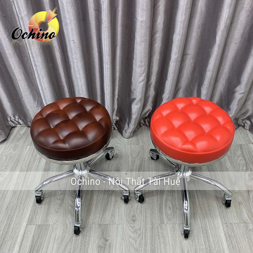 Ghế xoay Spa Dành cho Phun Săm , nối mi, cắt tóc và gội đầu chân Nhện Cao Cấp DA MÚI