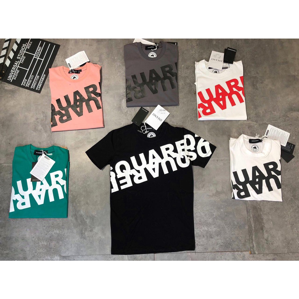 Áo thun cổ tròn nam nữ DSQ2 nhiều màu phù hợp giới trẻ 2022