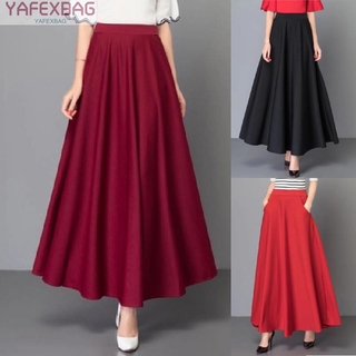 Chân váy dài lưng cao thanh lịch cho nữ