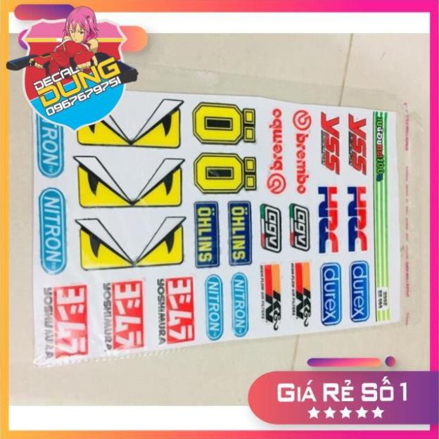 Set logo tem tấm keo nổi