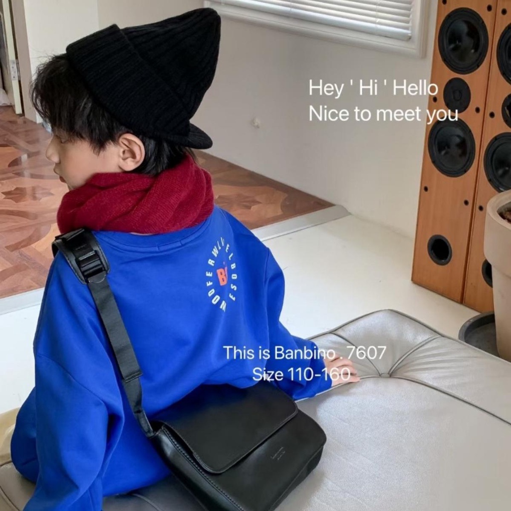 Áo sweater Banbino dài tay cho bé size đại 25-50kg áo khoác bé trai, bé gái chất cotton cao cấp 5 tuổi đến 18 tuổi T2