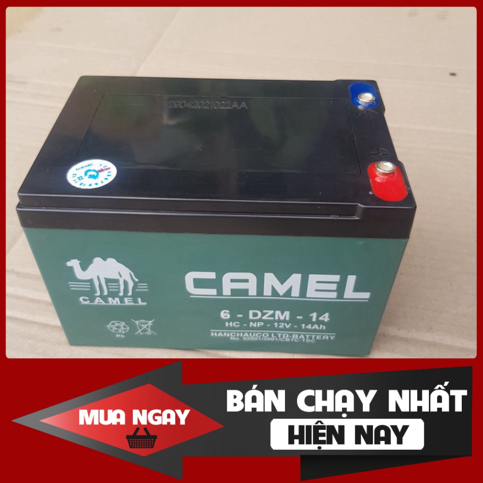 (HÀNG THẬT) Bình Ắc quy xe đạp điện Camel 12V 14ah 6-DZF-14 MS 001 ĐẠI_KA_STORE