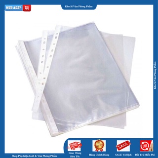 Xấp 100 cái Bìa 11 lỗ nilon A4 - File lá trong 11 lỗ