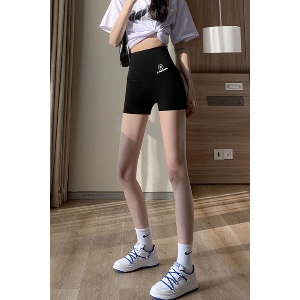 Quần Short An Toàn Eo Cao Co Giãn Bằng Lụa Mát Dành Cho Nữ