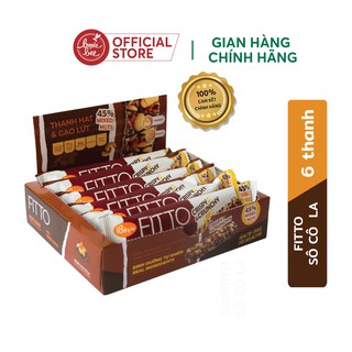 [BÁNH ĂN KIÊNG GIẢM CÂN]Hộp 6 Thanh FITTO Chocolate Bar 210gNgũ Cốc Dinh Dưỡng Gạo Lứt Và Các Loại Hạt Điều Đậu Phộng Mè