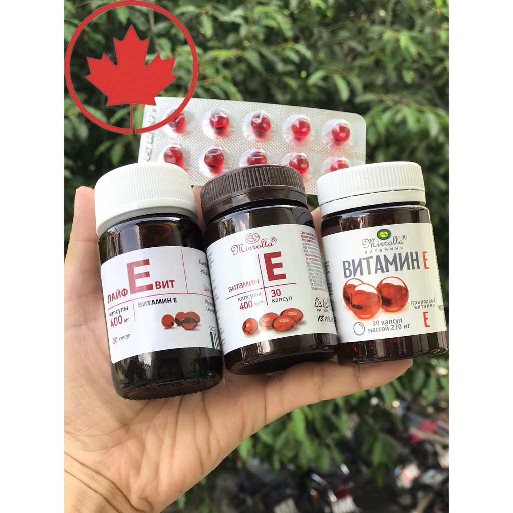 [Chuẩn Auth] Vitamin E (tổng hợp các E đỏ mới nhất chính hãng của Nga) | BigBuy360 - bigbuy360.vn