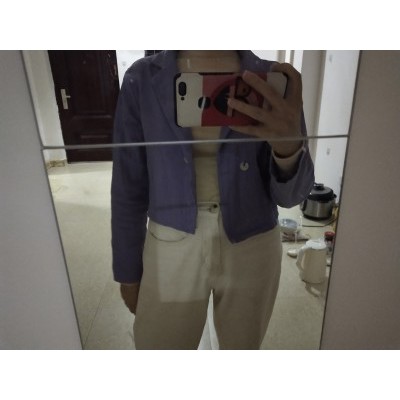 [Sẵn kem]🌿 Áo khoác vest lửng tay dài màu trơn ulzzang (có hình ảnh thật)🔥
