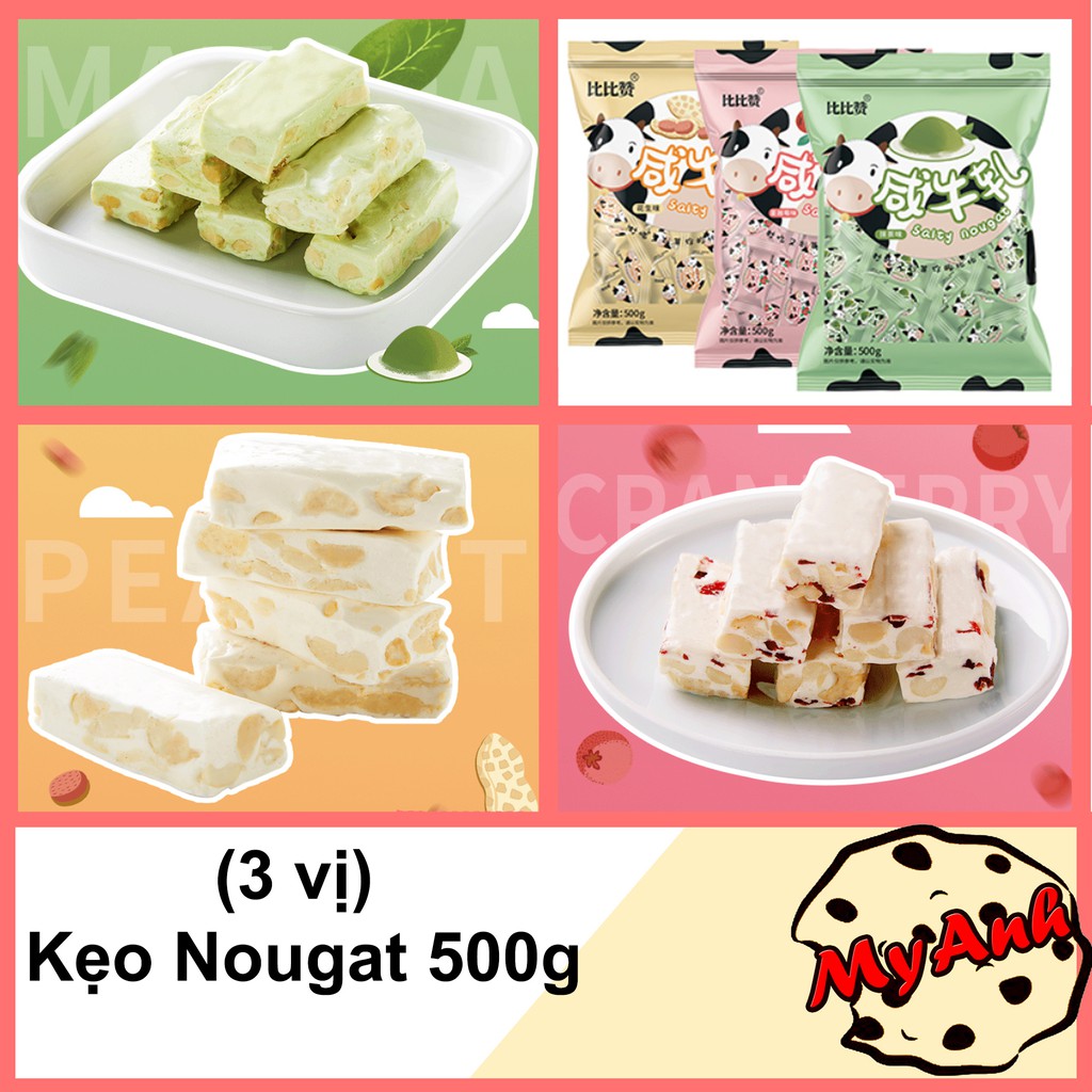 KẸO NOUGAT ĐỦ VỊ BỊCH 500GR DATE 9 THÁNG