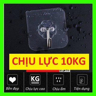 [LOẠI CHỊU LỰC 10KG] Combo 30 Móc Dán Tường Siêu Dính Trong Suốt