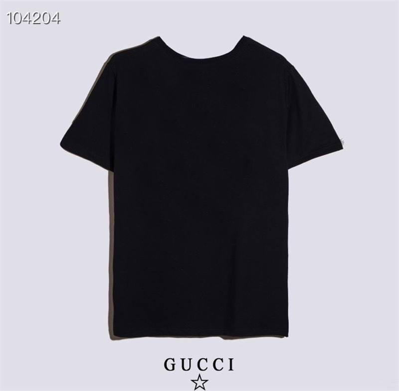 Áo Thun Tay Ngắn Cổ Tròn Chất Liệu Cotton In Hình Gấu Và Hoa Gucci Thời Trang 2319