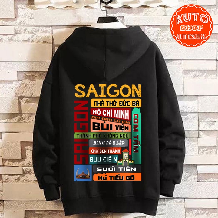ÁO HOODIE SÀI GÒN ƠI - In Pet Siêu Bền Siêu Đẹp - Full Size Full Màu