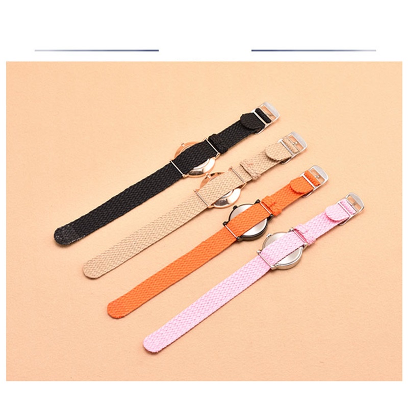 Dây Đeo Đồng Hồ Thể Thao Bằng Vải Bạt Nylon Nhiều Màu 14mm 16mm 18mm 20mm