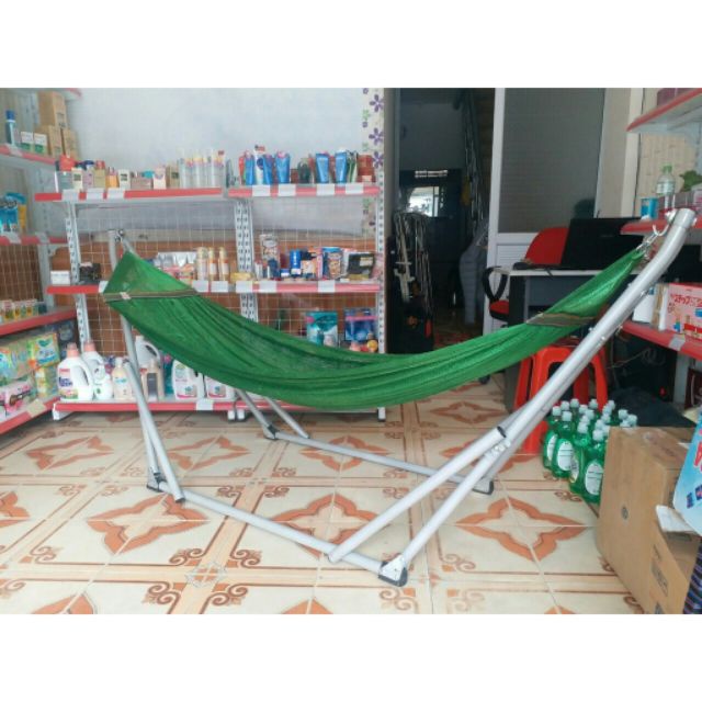 Võng Xếp Sơn Tĩnh Điện Chống Han Rỉ Size Người Lớn+ Tặng Lưới To 1.4kg | Bảo Hành 1 Năm