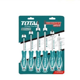 Bộ 6 tô vít total tht250606 - 3 vít dẹp, 3 vít bake