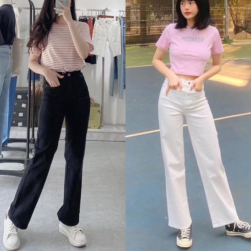 Quần Jeans Culottes Dáng Dài Vnxk