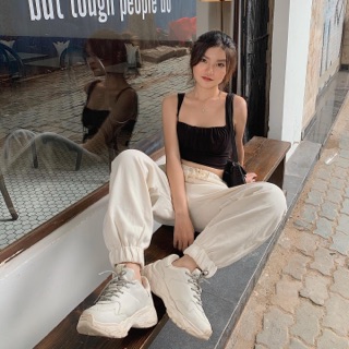 Quần White Motley Jogger