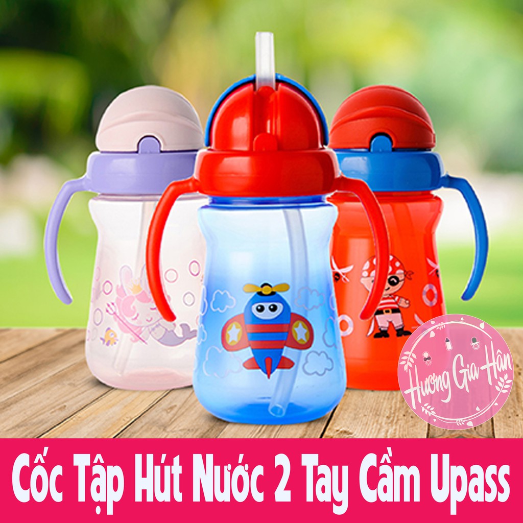 Cốc Uống Nước Bằng Ống Hút 2 Tay Cầm Upass Up0080nh 150ml