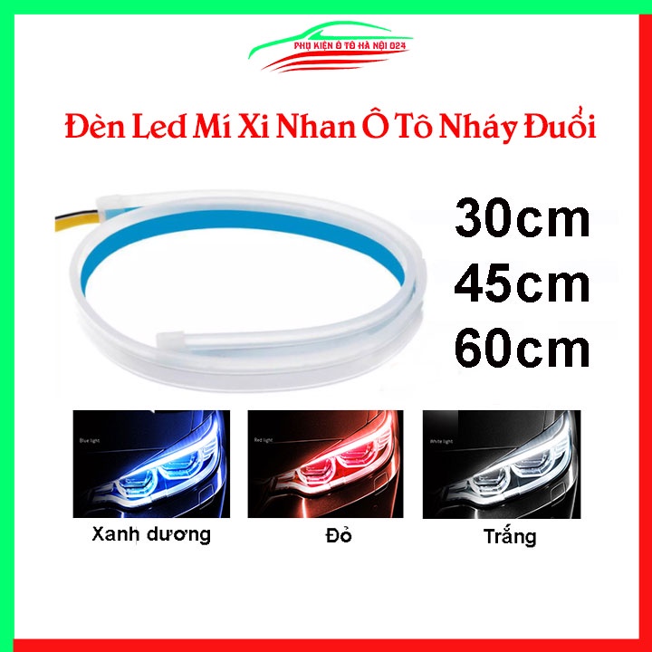 (giá 1 dây) Đèn led mí, led demi xi nhan nháy đuổi 12V cho ô tô xe máy