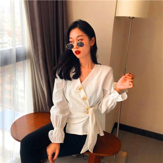 Áo tay dài kiểu cột eo SALE