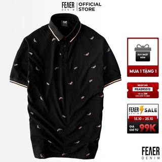 [MUA 1 TẶNG 1] Áo polo nam FEAER DENIM chất thấm hút thoáng khí vải cotton LEAF FERN