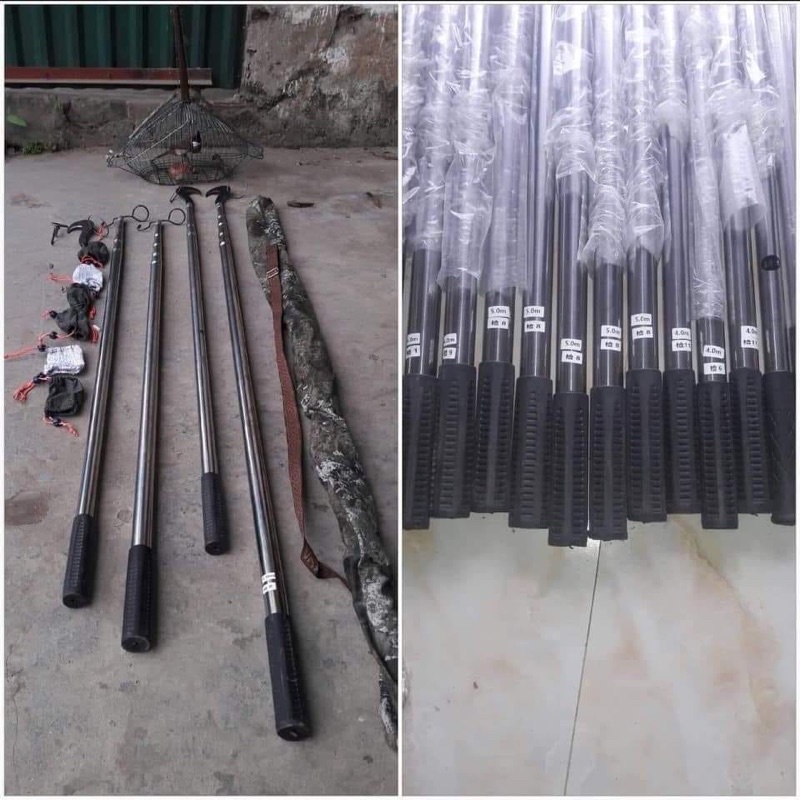 Sào rút inox bẫy chim, treo lồng chim tặng kèm móc sào và 1 túi bổi siêu bền giá rẻ Phụ kiện Bamboo