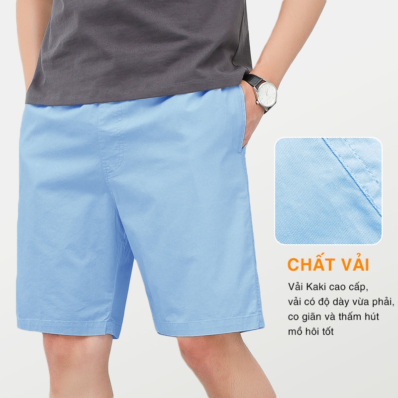Quần short đùi nam Kaki mềm mịn TINOFUN mã TT11 dáng lửng phong cách Hàn Quốc đẹp