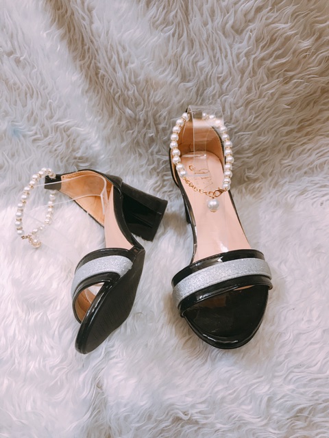 [ Ảnh Thật ] Giày Cao Gót 5p quai viền kim tuyến
