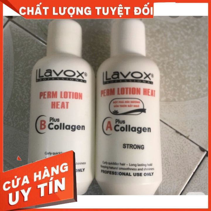 kem uấn tóc  Kem uốn nóng collagen Lavox 500ml*2 chính hãng hàng công ty  uấn mau quăn  giữ nếp lâu  mùi dễ chịu