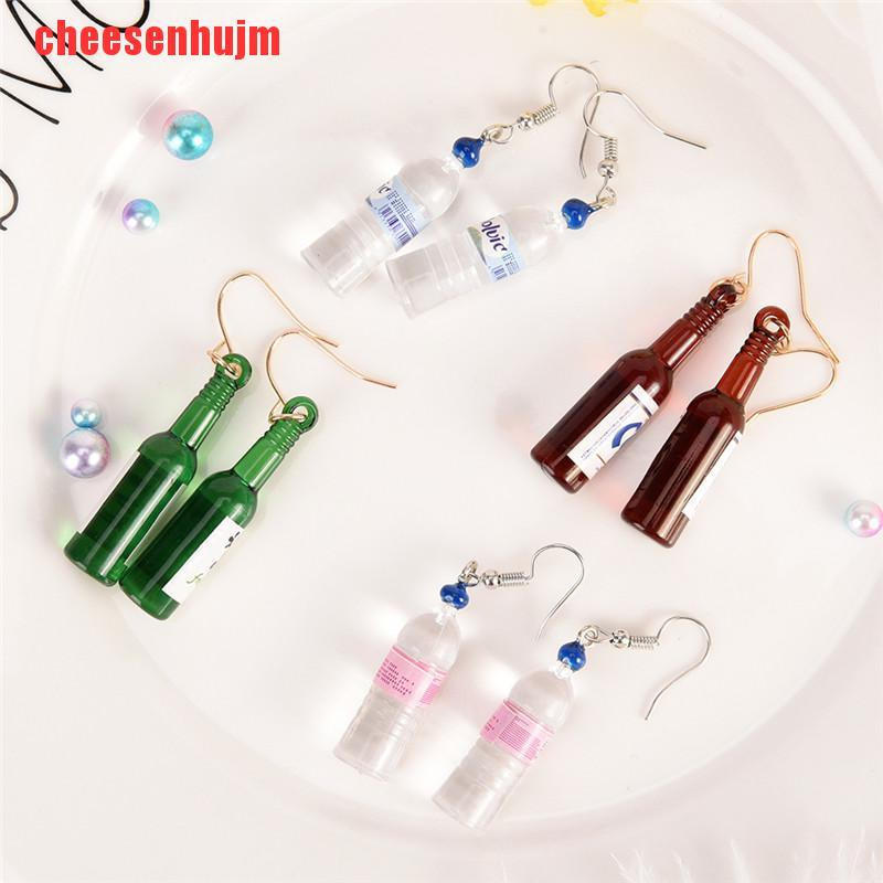 Bông Tai Dáng Dài Hình Chai Nước Khoáng Sáng Tạo