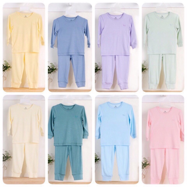 Bộ bu dài tay cài vai cho bé