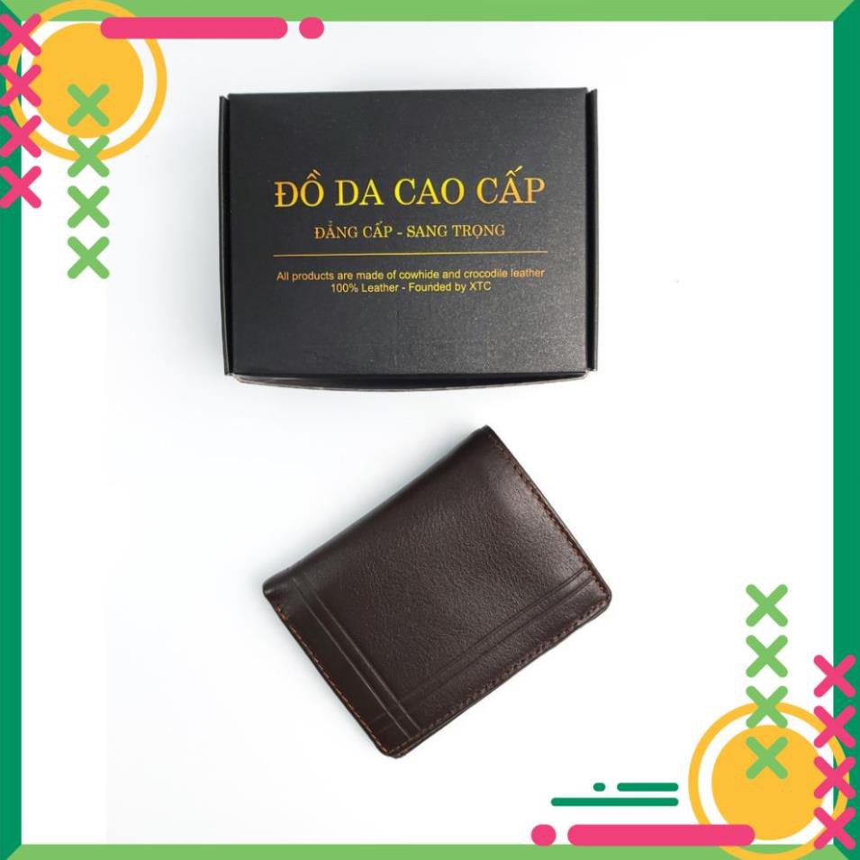 VÍ NAM DA BÒ THẬT NAPAS SỌC [VÍ ĐỨNG] -BH 36TH-NL008