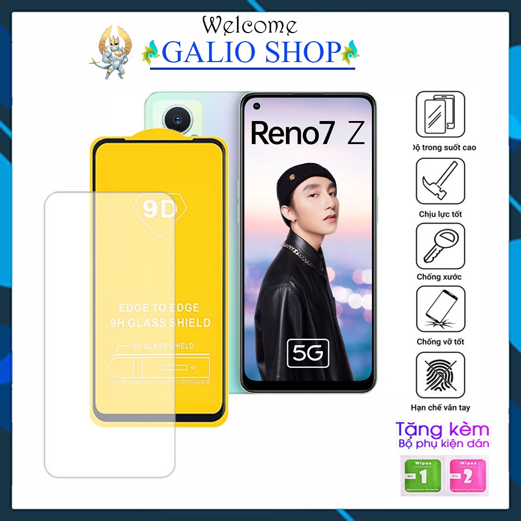 Kính cường lực Oppo Reno 7 7z 6 5g 6Z Full màn cao cấp độ cứng 21H siêu mượt chống bám vân tay chống rơi vỡ màn hình