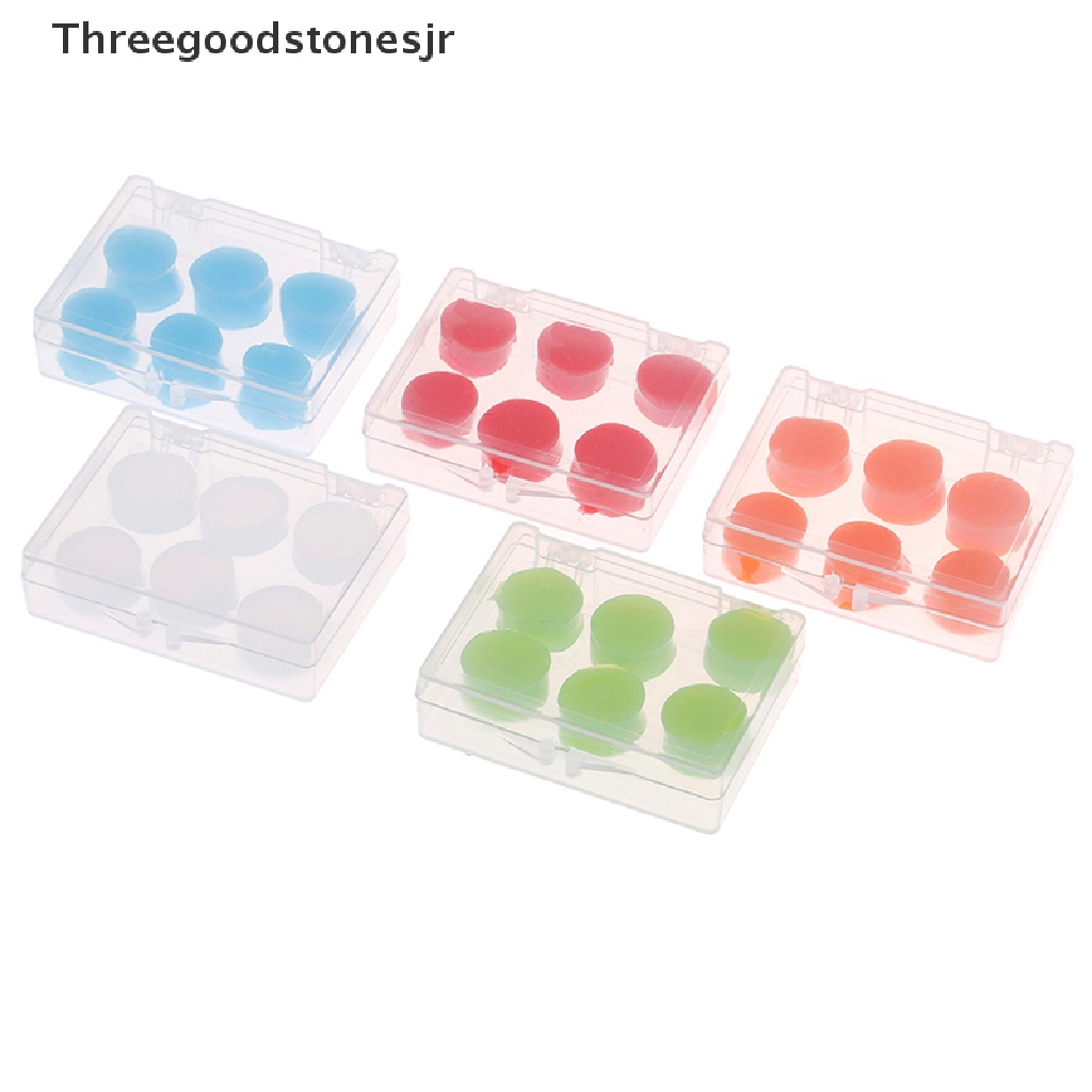 TGS Noise Cancelling Soft Silicone Earplugs Flexible Ear Plugs for Swimming Sleeping JR