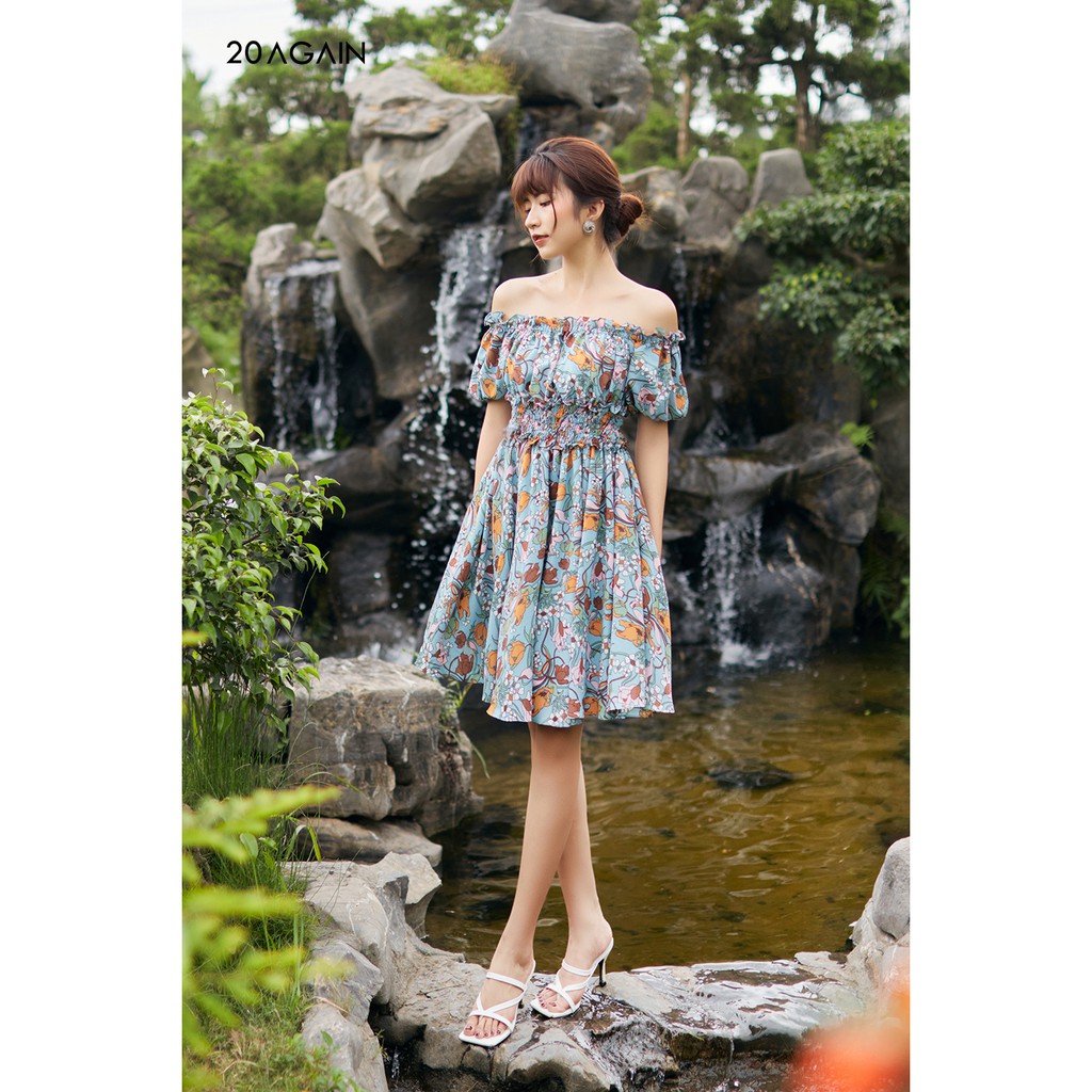 Đầm xòe chun eo 20AGAIN DEA1577 | BigBuy360 - bigbuy360.vn